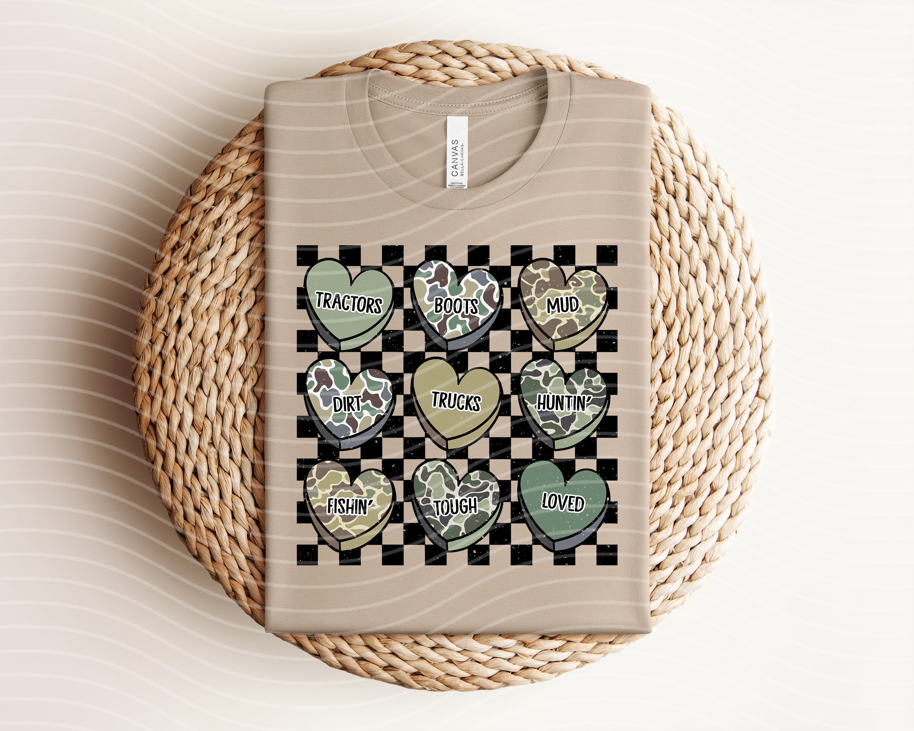 Camo Hearts Graphic Tee