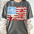 Painted Floral Flag Graphic Tee