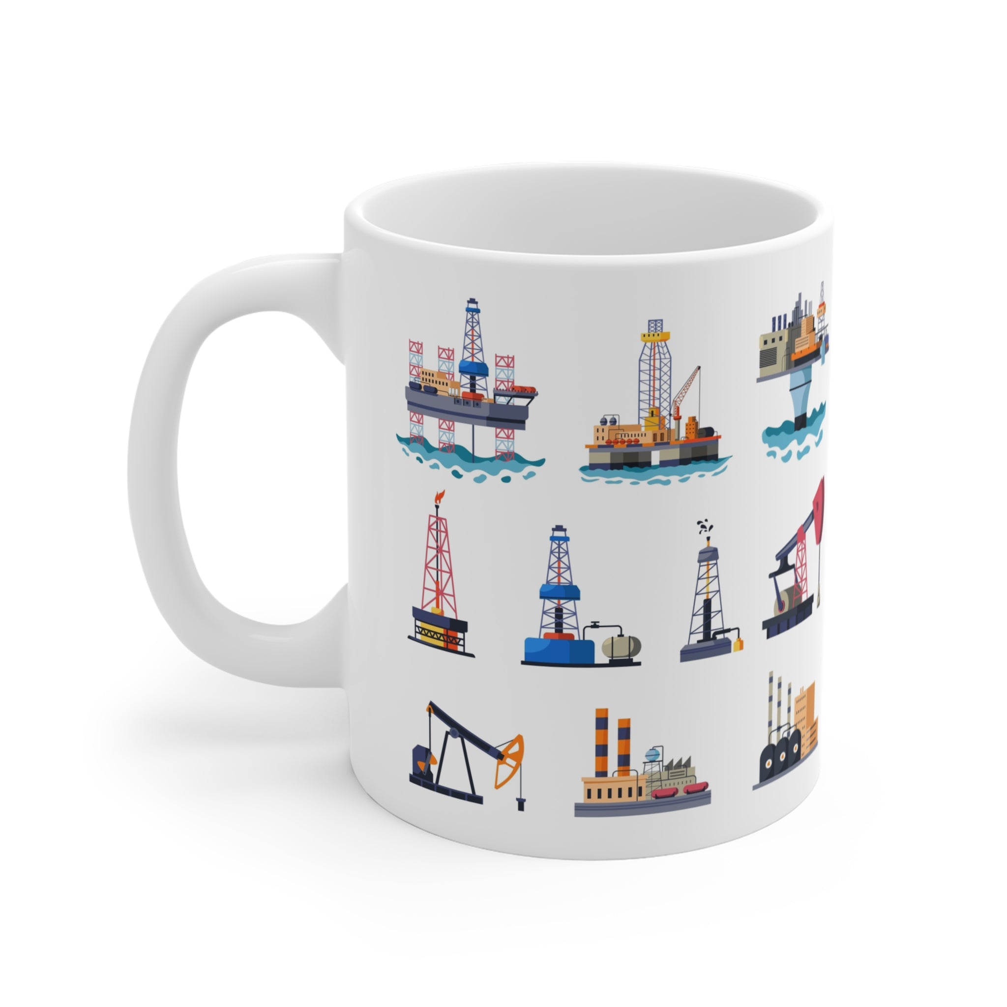 Oilfield Coffee Mug:  11oz Ceramic