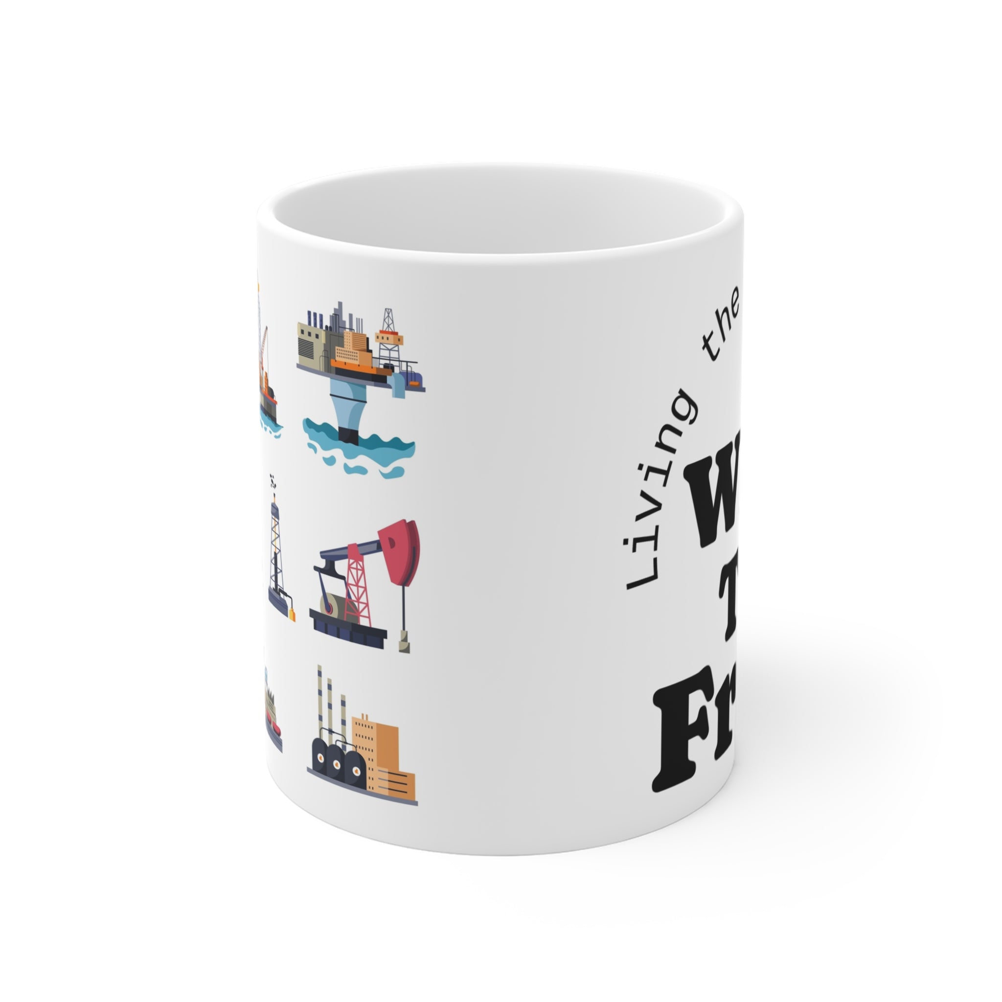 Oilfield Coffee Mug:  11oz Ceramic