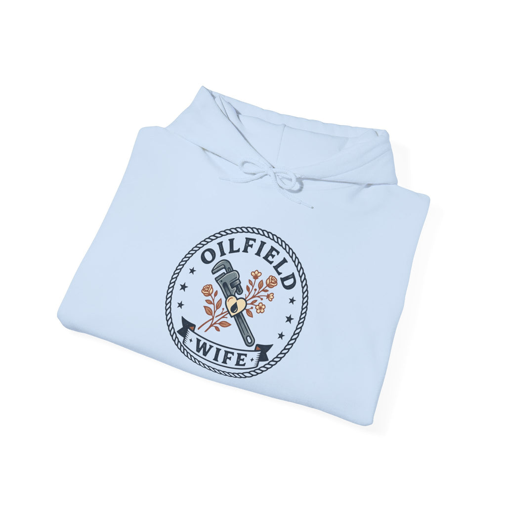 Oilfield Wife Hoodie – Floral Oil Rig Wife Pullover