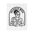 Oilfield Wife Microfiber Throw Blanket – Cozy Velveteen Gift for Oilfield Families