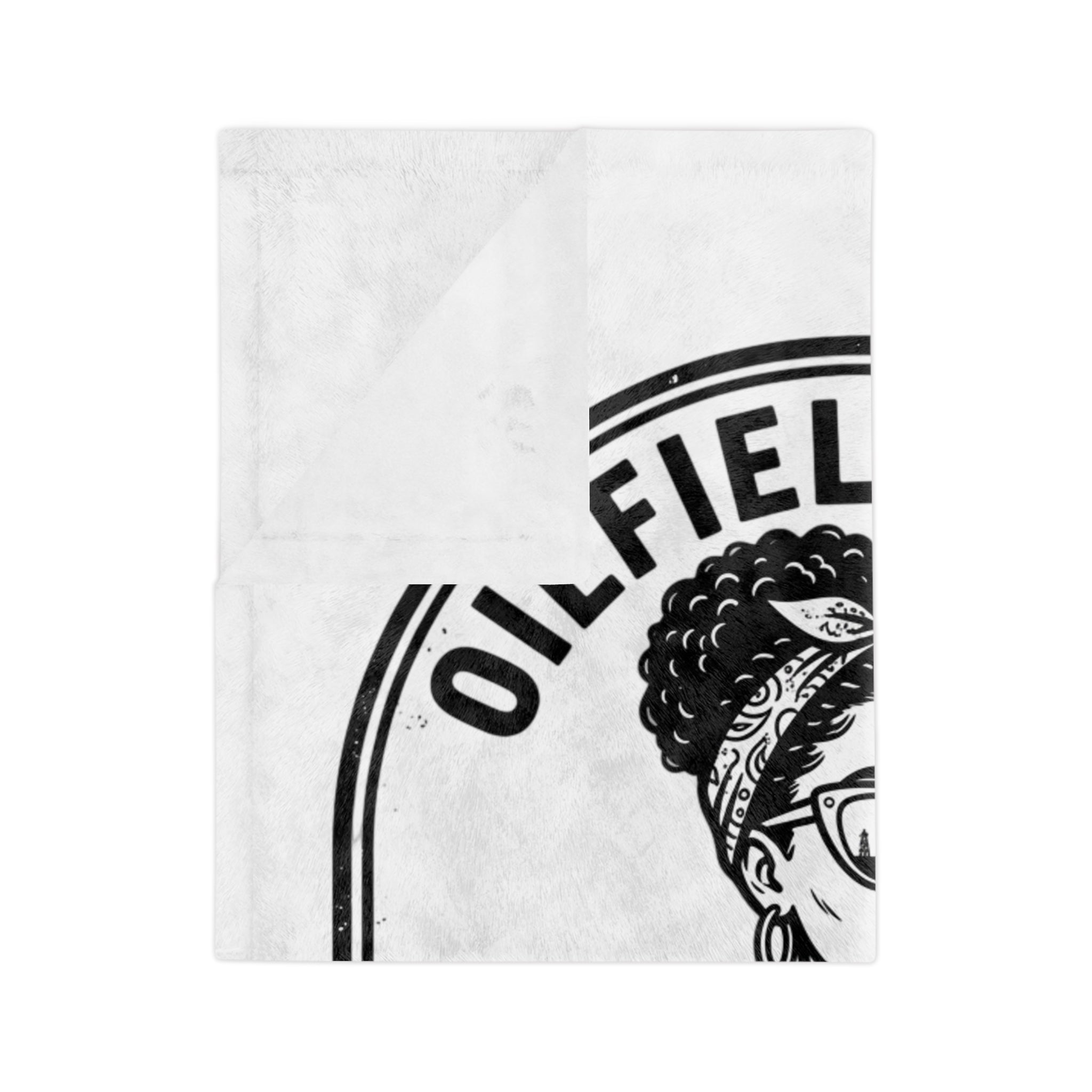 Oilfield Wife Microfiber Throw Blanket – Cozy Velveteen Gift for Oilfield Families