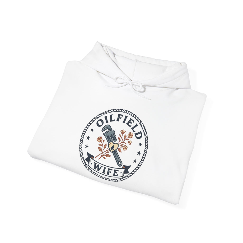 Oilfield Wife Hoodie – Floral Oil Rig Wife Pullover