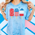 Red White and Blue Popsicle Comfort Colors Tee – Patriotic Shirt for Women