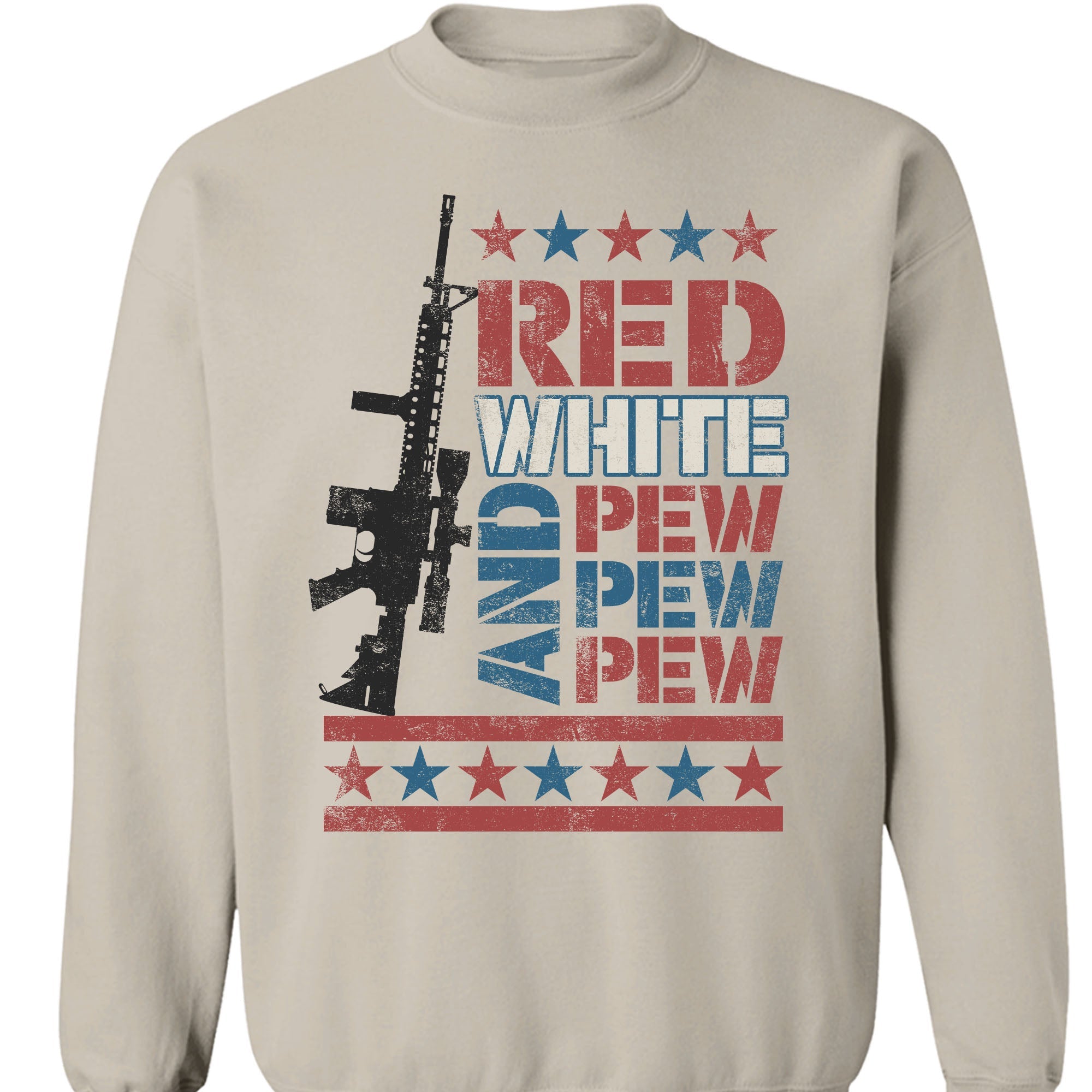 Red White and Pew Pew Pew Unisex Shirt | 4th of July Shirt | Retro America Patriotic Shirt Bright C1055