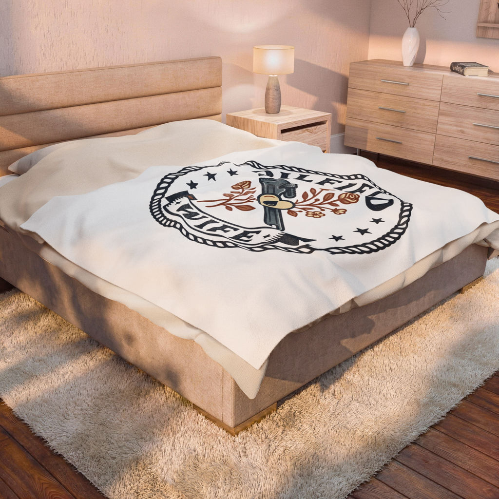 Oilfield Wife Velveteen Plush Blanket – Cozy Gift for Oil & Gas Wives