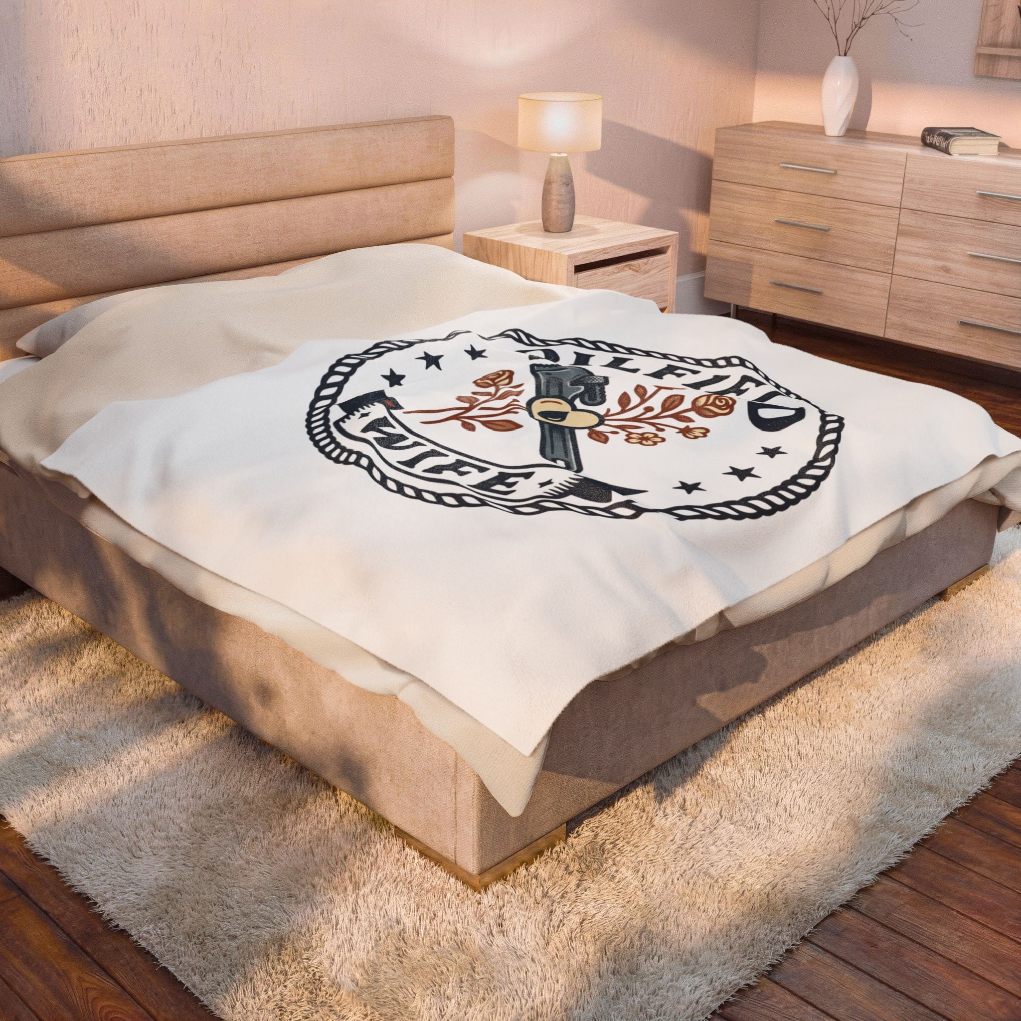 Oilfield Wife Velveteen Plush Blanket – Cozy Gift for Oil & Gas Wives