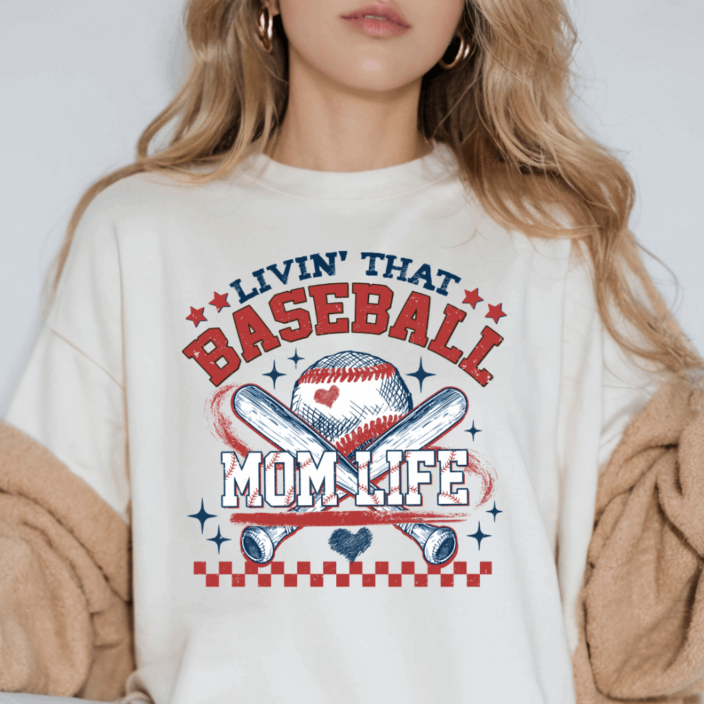 Livin' That Baseball Mom Life Comfort Colors Tee