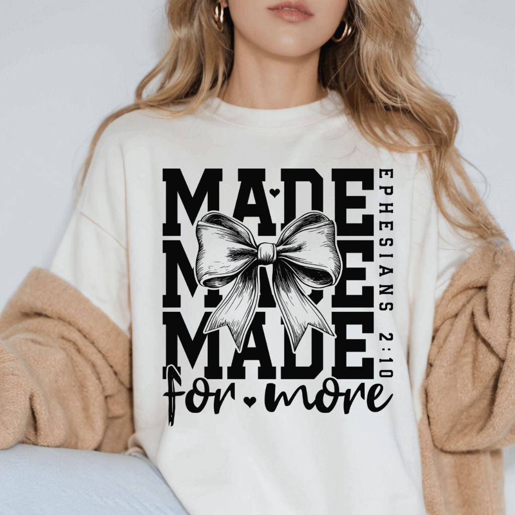Made for More Ribbon Ephesians 2:10 Christian Comfort Colors Tee