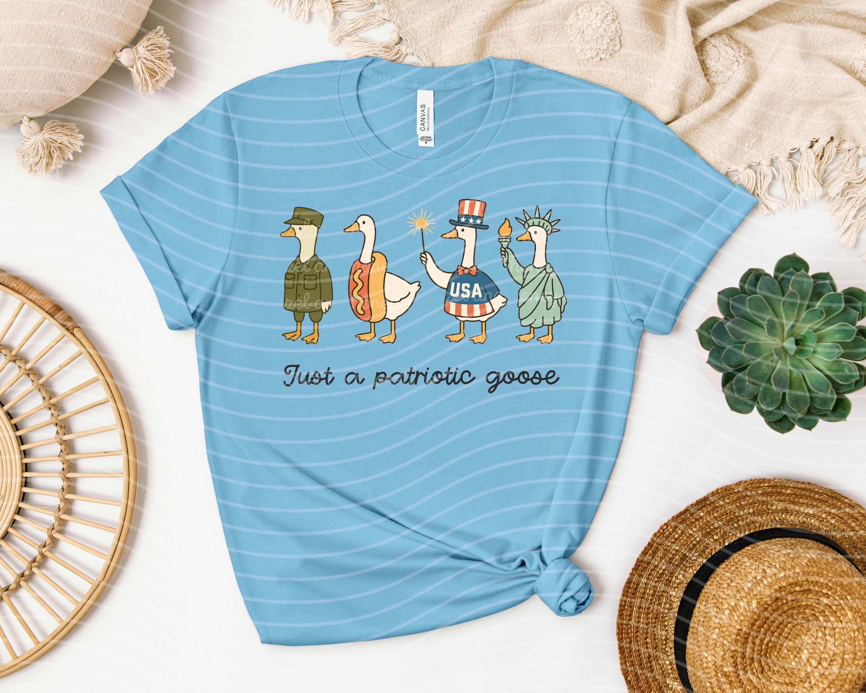 Just a Patriotic Goose Graphic Tee