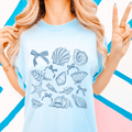 Seashells Comfort Colors Graphic Tee