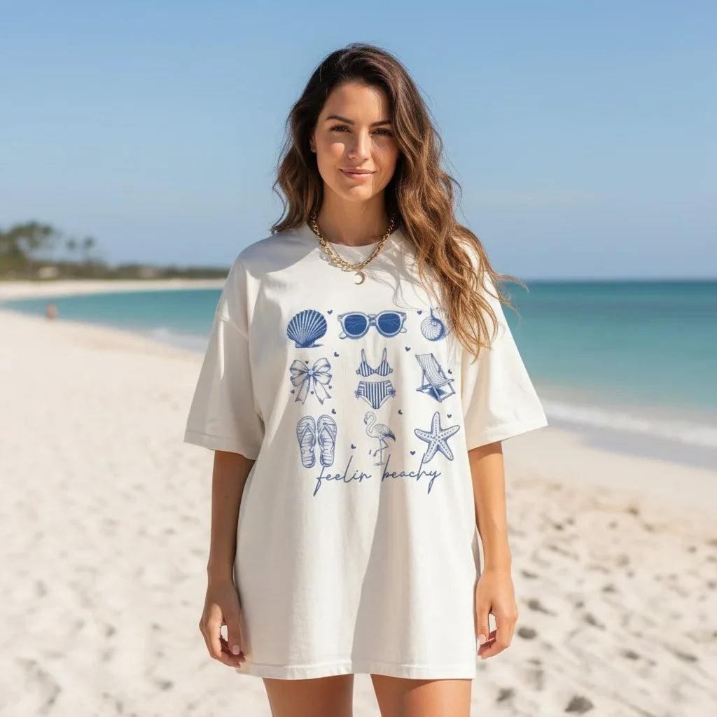 Feelin' Beachy Blue Comfort Colors Graphic Tee