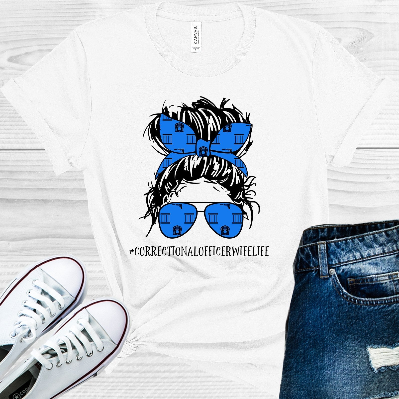 Correctional Officer Wife Life #correctionalofficerwifelife Graphic Tee