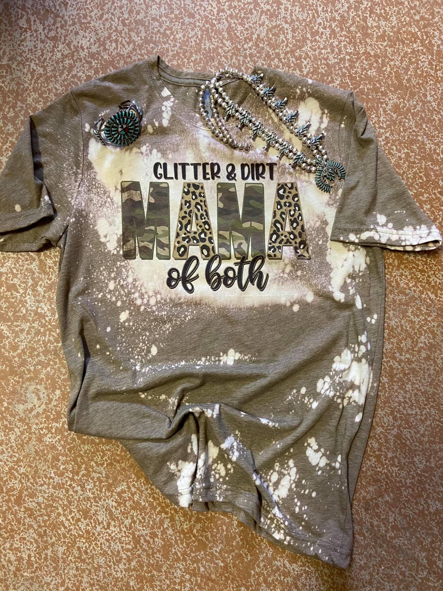 Western Graphic Tees – Glitter Dirt Momma Shirt Soft Unisex Rodeo Tee | Rowdy Rowels
