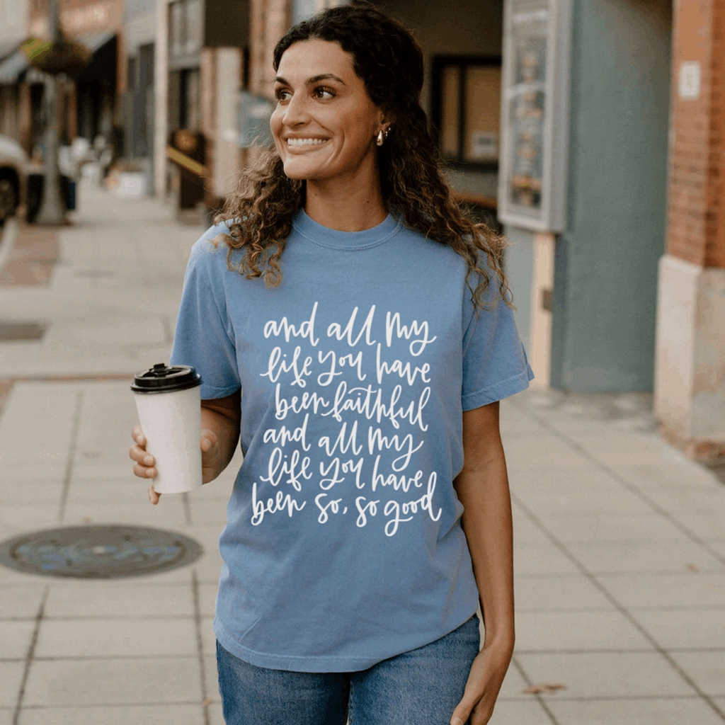 Goodness of God Christian Comfort Colors Tee